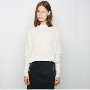 Acne Studios Delight Merino Wool Pullover Sweater Cream Size Small